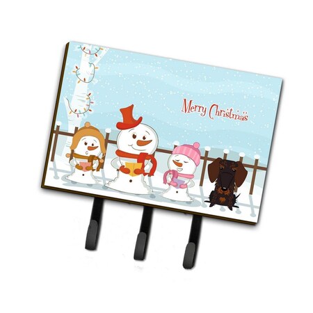 Carolines Treasures Merry Christmas Carolers Wire Haired Dachshund Chocolate Leash or Key Holder BB2460TH68